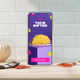 The Taco Bell app's Taco Gifter, displayed on phone screen on a countertop with hot sauce packets